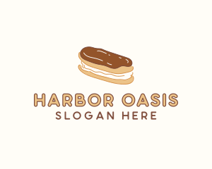 Chocolate Eclair Sweet Pastry logo design