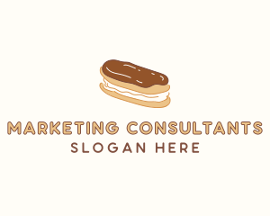 Chocolate Eclair Sweet Pastry logo design