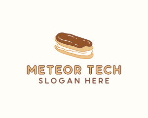 Chocolate Eclair Sweet Pastry logo design