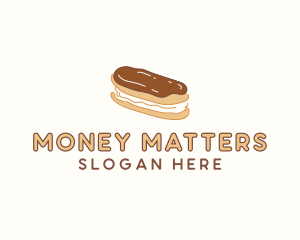 Chocolate Eclair Sweet Pastry logo design