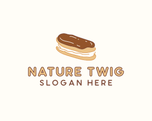 Chocolate Eclair Sweet Pastry logo design