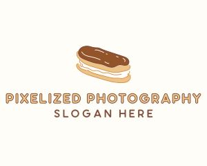 Chocolate Eclair Sweet Pastry logo design