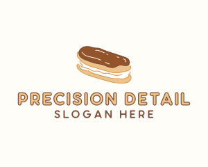 Chocolate Eclair Sweet Pastry logo design