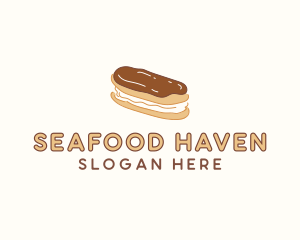 Chocolate Eclair Sweet Pastry logo design