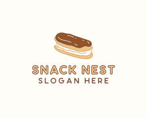 Chocolate Eclair Sweet Pastry logo design