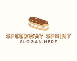 Chocolate Eclair Sweet Pastry logo design