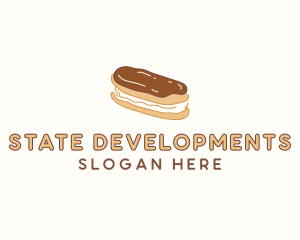 Chocolate Eclair Sweet Pastry logo design