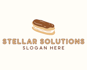 Chocolate Eclair Sweet Pastry logo design