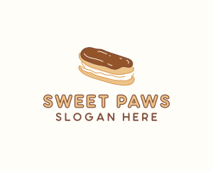Chocolate Eclair Sweet Pastry logo design
