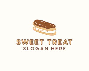 Chocolate Eclair Sweet Pastry logo design