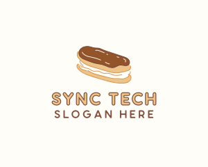 Chocolate Eclair Sweet Pastry logo design