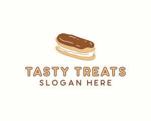 Chocolate Eclair Sweet Pastry logo design