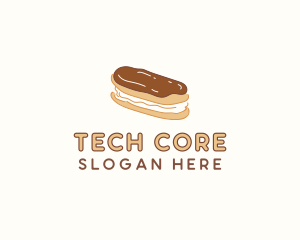 Chocolate Eclair Sweet Pastry logo design