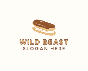 Chocolate Eclair Sweet Pastry logo design