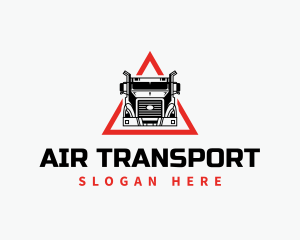 Truck Logistics Triangle logo design