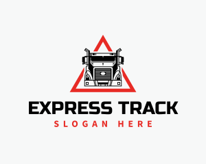 Truck Logistics Triangle logo design