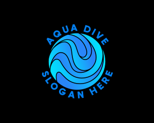 Water Wave Sphere logo design