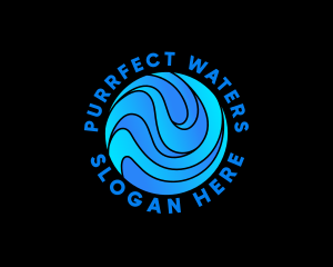 Water Wave Sphere logo design