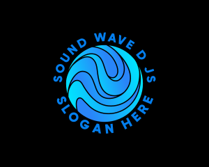 Water Wave Sphere logo design