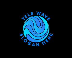 Water Wave Sphere logo design