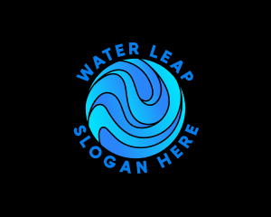 Water Wave Sphere logo design