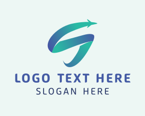 Letter - Airplane Tourism Letter S logo design