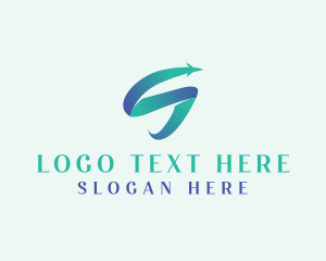 Airplane Tourism Letter S logo