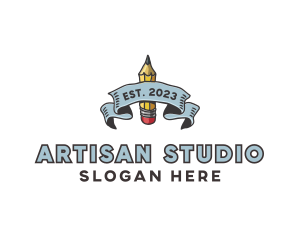 Art School Pencil logo design