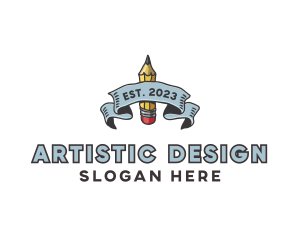 Art School Pencil logo design