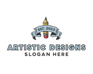 Art School Pencil logo design