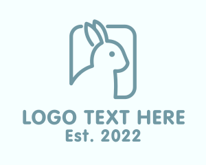 Cute Pet Rabbit  logo