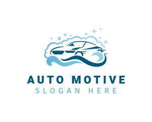 Auto Wash Car Cleaning logo design