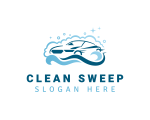 Auto Wash Car Cleaning logo design