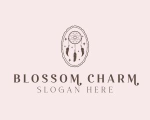 Bohemian Dreamcatcher Charm logo design