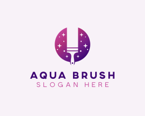 Starry Painting Brush logo design