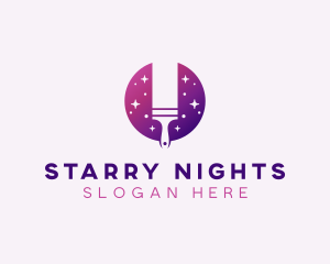 Starry Painting Brush logo design