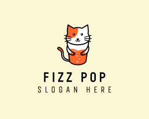 Cat Soda Beverage logo design