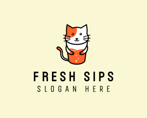 Cat Soda Beverage logo design