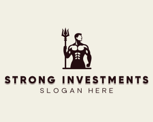 Strong Trident Warrior Titan logo