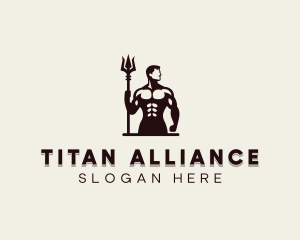 Strong Trident Warrior Titan logo