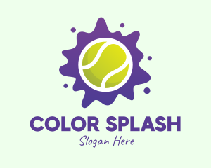 Tennis Ball Splatter logo design