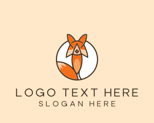 Fox Tail Animal  logo design