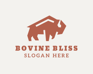 Bison Bullfighting Animal logo design