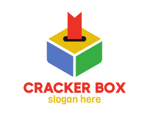 Cube Box Ribbon  logo design