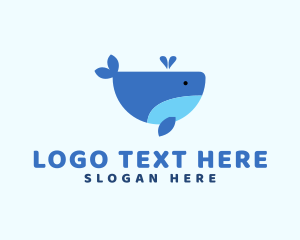 Cute Ocean Whale logo