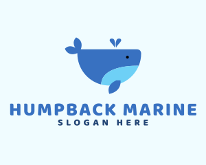 Cute Ocean Whale logo