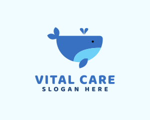 Cute Ocean Whale logo