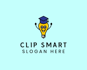 Smart Academic Lightbulb logo design