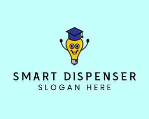 Smart Academic Lightbulb logo design