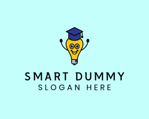 Smart Academic Lightbulb logo design